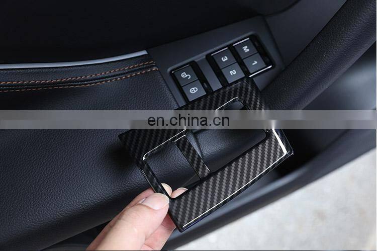 Carbon Fiber Style ABS Car Door Seat Memory Button Cover Trim For Jaguar F-Pace f pace 2016 2017 2018 Accessories