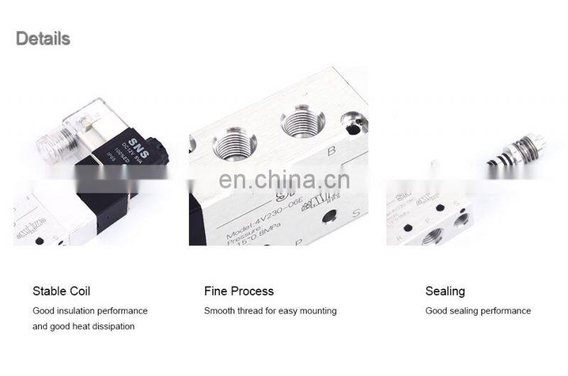 SNS 4V230-08 series inlet double coils pilot-operated electric solenoid valve