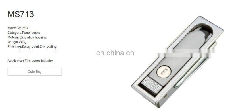 MS713 Matt Chrome Coated Zinc Alloy Cabinet Push Button Plane Lock