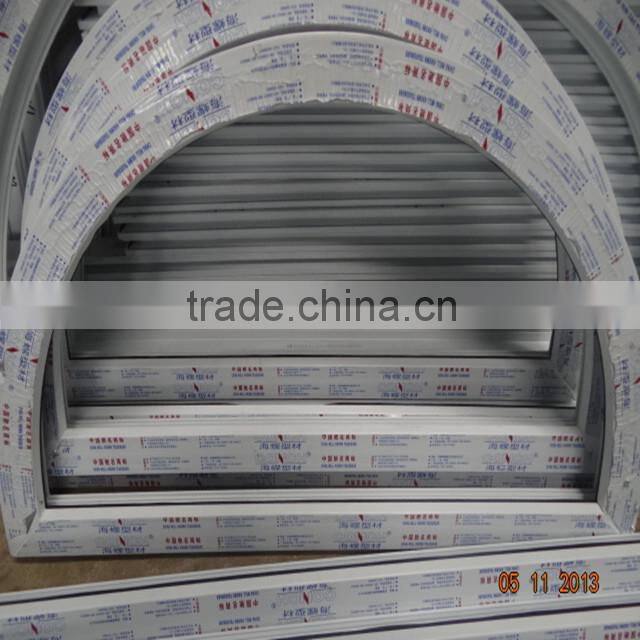 Low price beautiful upvc arch shaped windows for sale