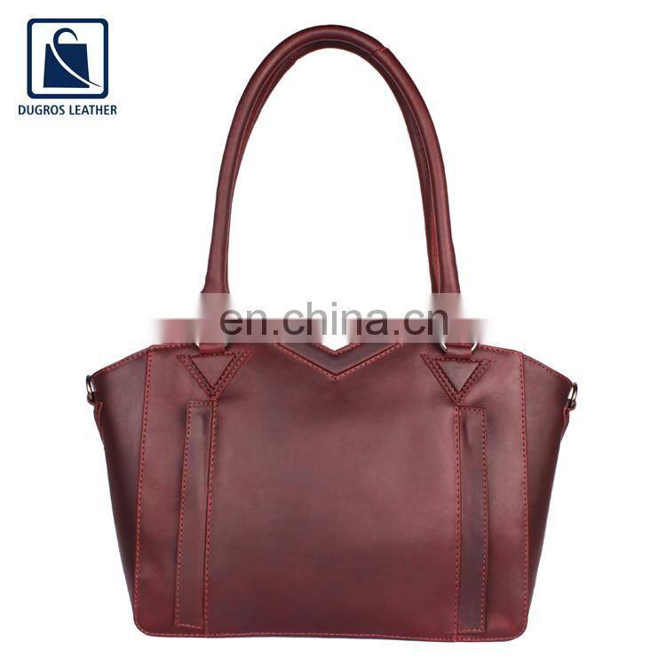 Anthracite Fitting Eye Catching Design Premium Luxury Stylish Look Women Genuine Leather Satchel Bag at Best Price
