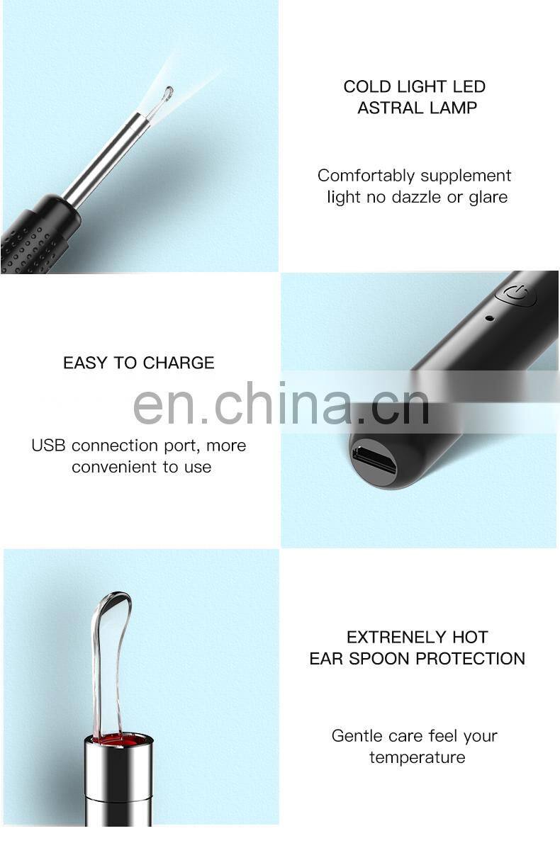 Ear Otoscope Wifi Endoscope Visual Ear Clean Tool Mini Digital Otoscope With Video Camera Mobile View Ear Wax Removal Tool
