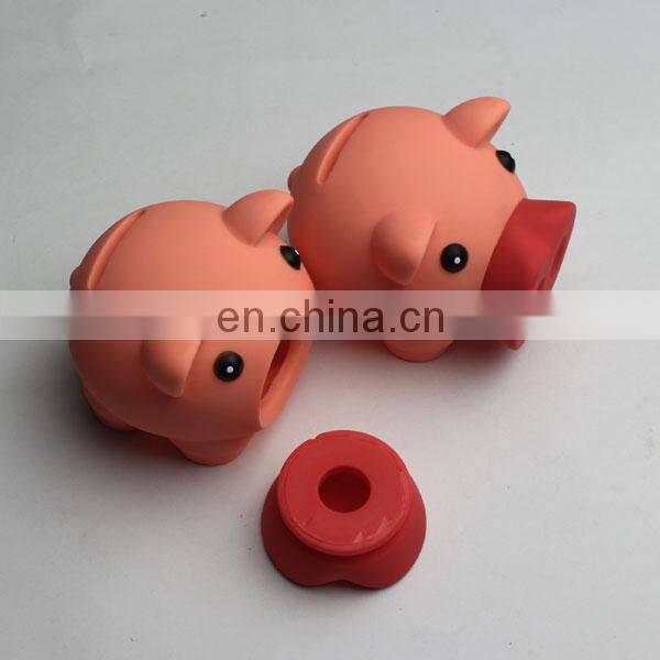 Cheap Unbreakable Wholesale Custom PVC Pig Shaped Money Saving Box Plastic Piggy Bank