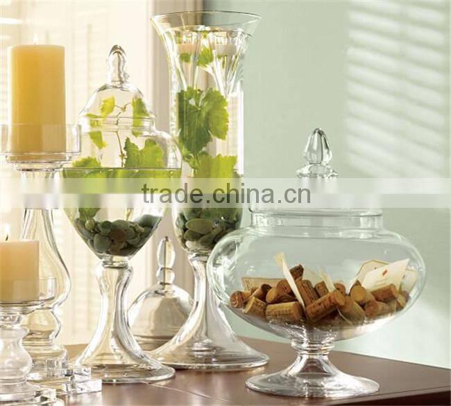 voluminous glass canisters for storage glass candy jars