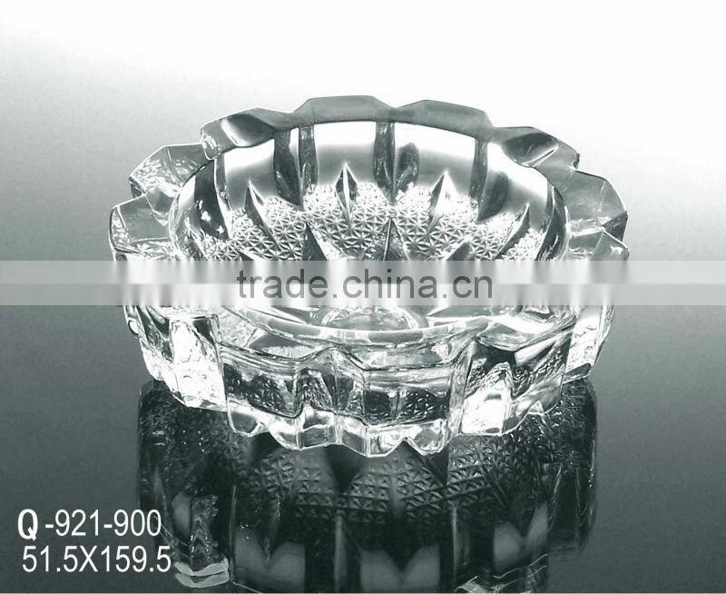 High Quality Round Clear Glass Cigar Ashtray