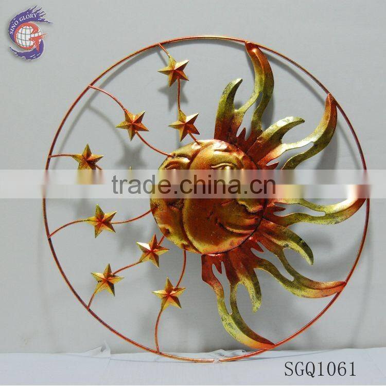 modern abstract moon and star metal wall art decor