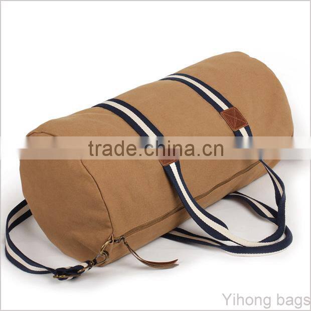simple canvas leather duffle bag