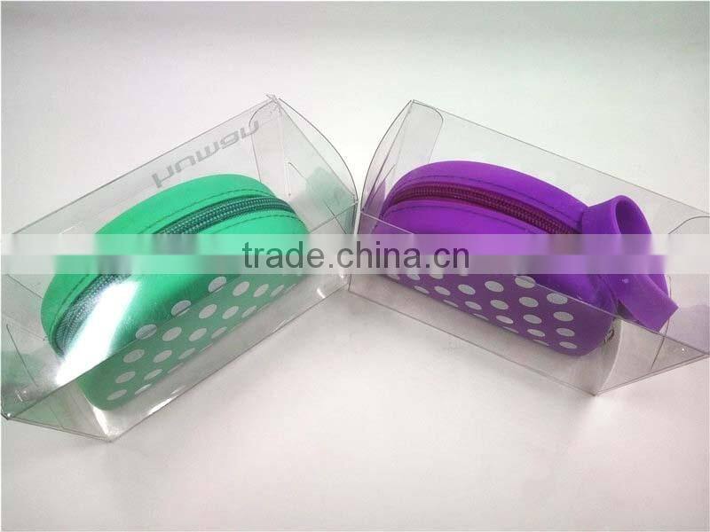 Top Quality Unique Zipper Design Wallet Plastic Coin Pocket Soft Rubber Coin Purse