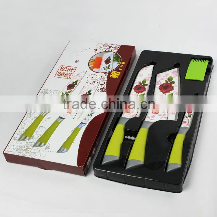 Promotional plastic handle knife set