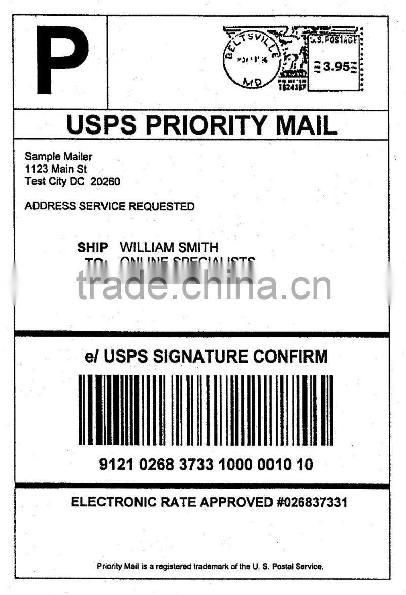 UPS logistics label china factory