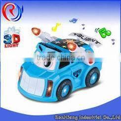 Be very welcome 3 d light music small friction car toys