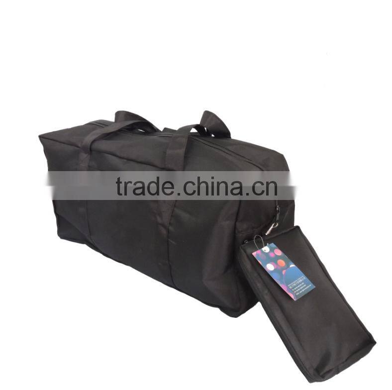 personalized convenient black foldable travel kit bag