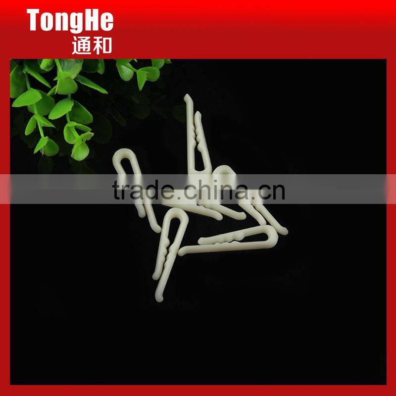 Milky colour plastic shirt clip with teeth, for clothing