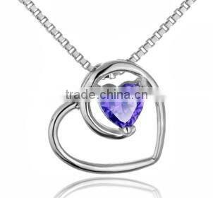 High Quality amethyst heart pendant