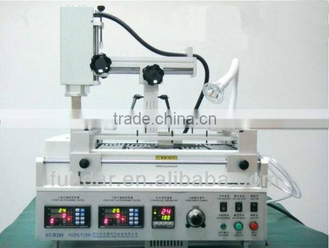 Cost low HT 390 3 temperature zones hot air infrared heating bga rework station for laptop motherboard