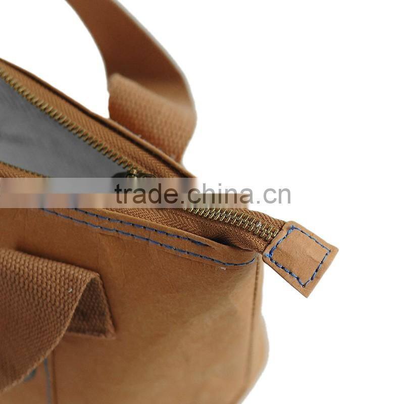 2016 Best selling washable kraft paper tote bag,portable insulation bags,fashion lunch bag