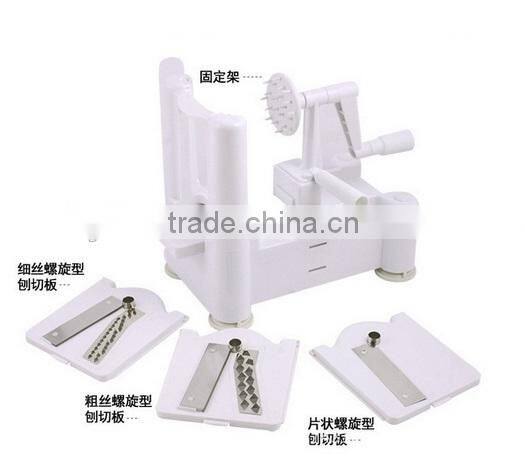 Multifunctional 3 in 1Tri Blade Plastic Spiral Vegetable Slicer