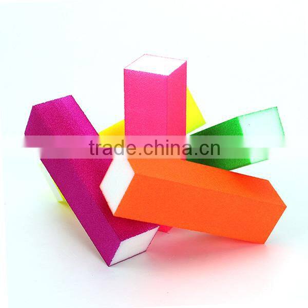 4-Ways 6Colors Nail Art Sanding Buffer Block Sponge Acrylic Polish Manicure Tools Files