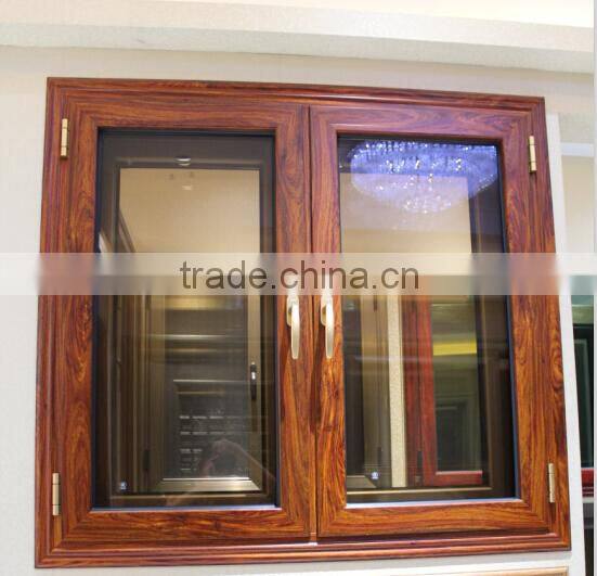 Latest window design for villa & house, glass panel & mosquito net two-in-one