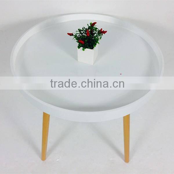 living room Europe style furniture design folding round wooden table