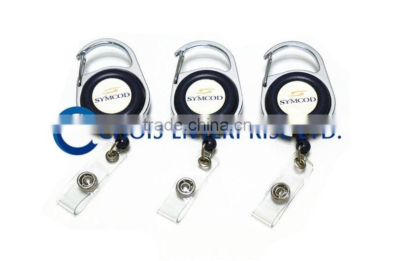 Custom Printing Colored Carabiner Reel, Badge Reel