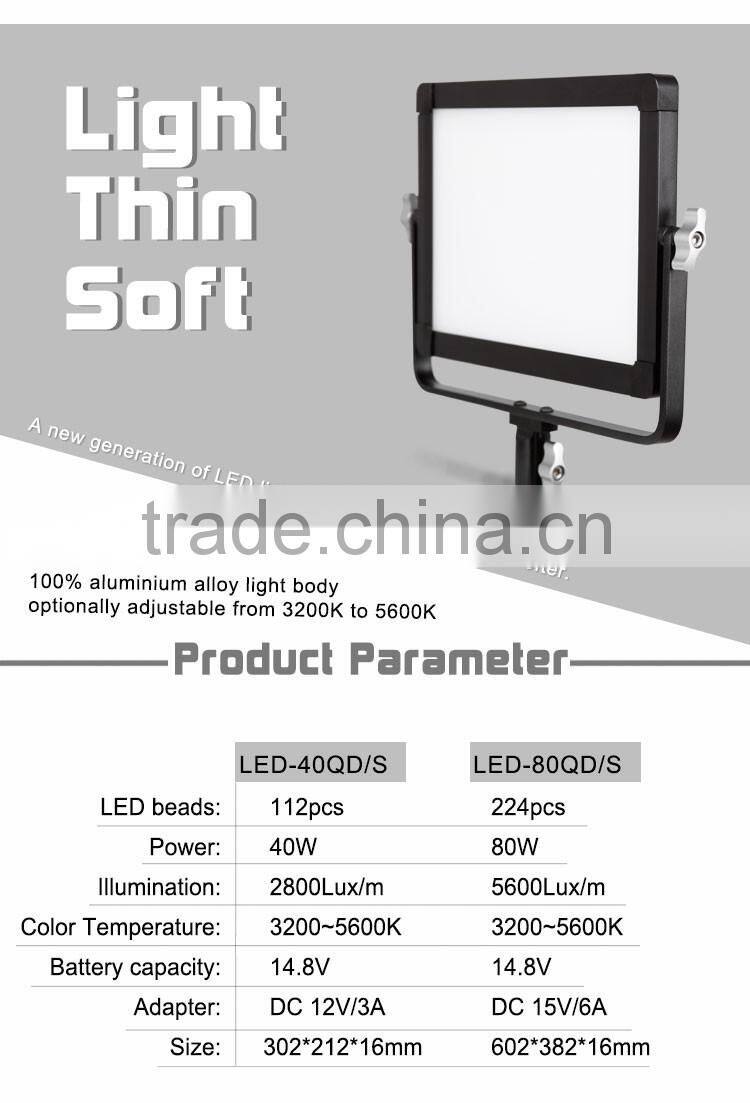 Factory Supply Flim shooting equipment 160pcs Led soft panel light photography studio camera led light