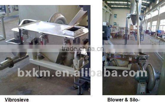 PET flakes granulating pelletizing line