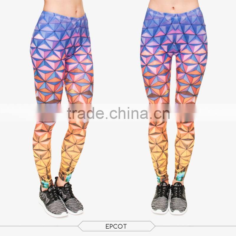 factory 3d digital full print colorful school girls pictures sexy pantyhose leggings