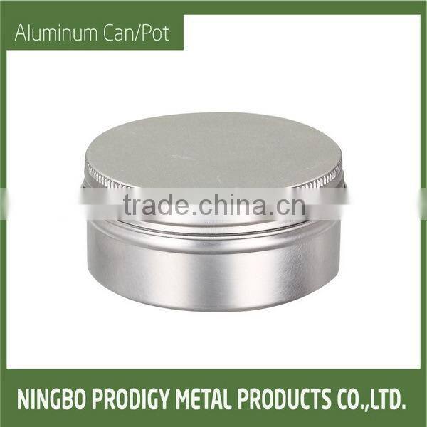 S-silver aluminum cosmetic box with aluminum cap and logo