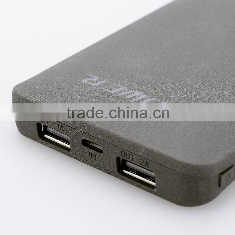 Promotional Dual Built-in Cable USB Powerbank Cell Phone Charger 10000mah