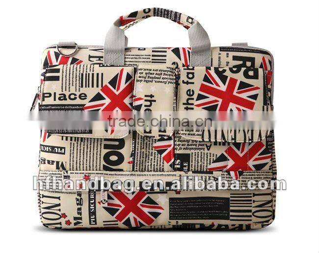 Newspaper England flad Laptop Bag Popular Durable waterproof&shockproof computer bag for tablet PC 2012