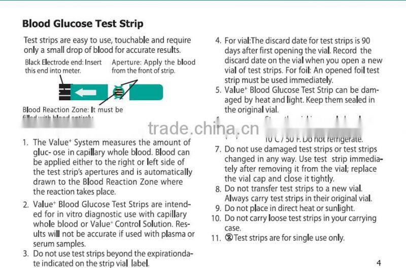 FDA approved blood glucose meter no code USB cable new blood glucose meter Value+