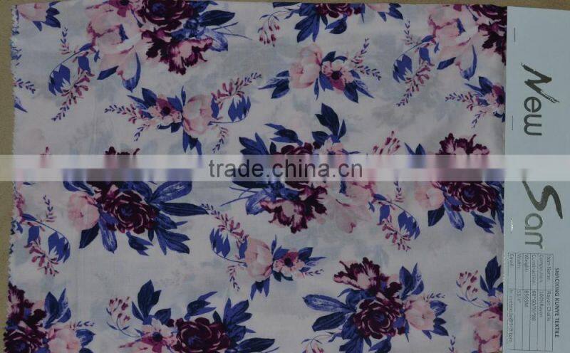 Top Quality RAYON VISCOSE VOILE 60*60 90*88 Print Garment Fabric