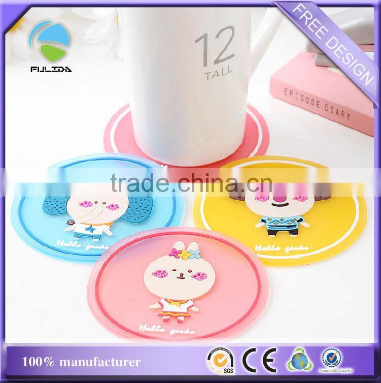 thick edge heat protection rubber doggy puppy petsoft pvc bowl coaster