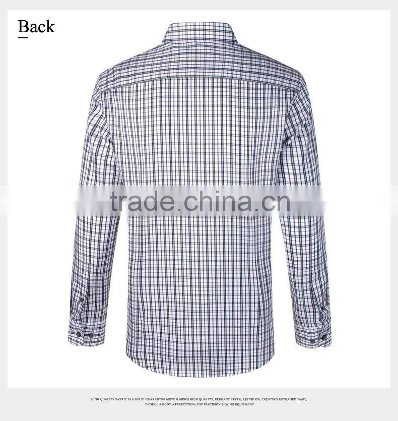custom top quality business mens dress shirt wool plaid shirts for business man
