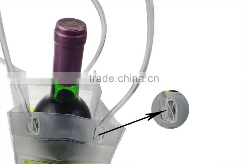 Flexible liquid pvc ice bag for wine