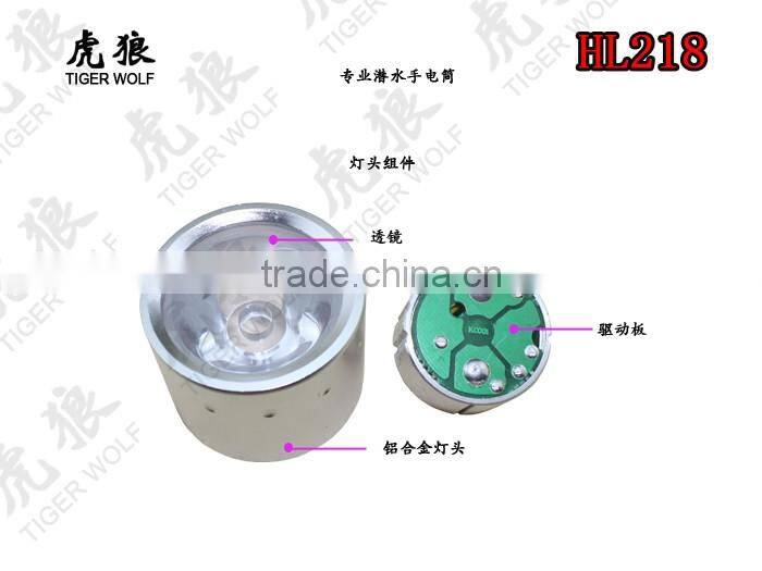 Waterproof Aluminum Head High Power LED Diving Flashlight