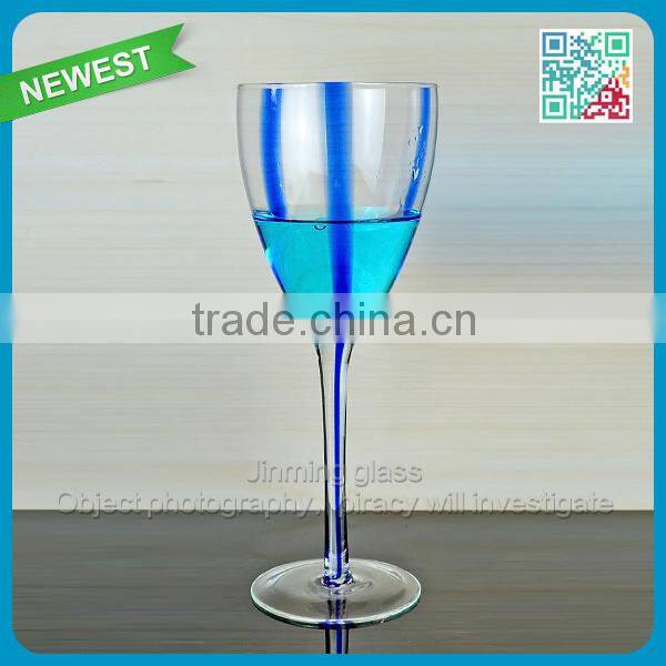 Bridal shower party champagne glasses goblet colored bridesmaid and bride's dresses champagne goblet glass clear glass stemware