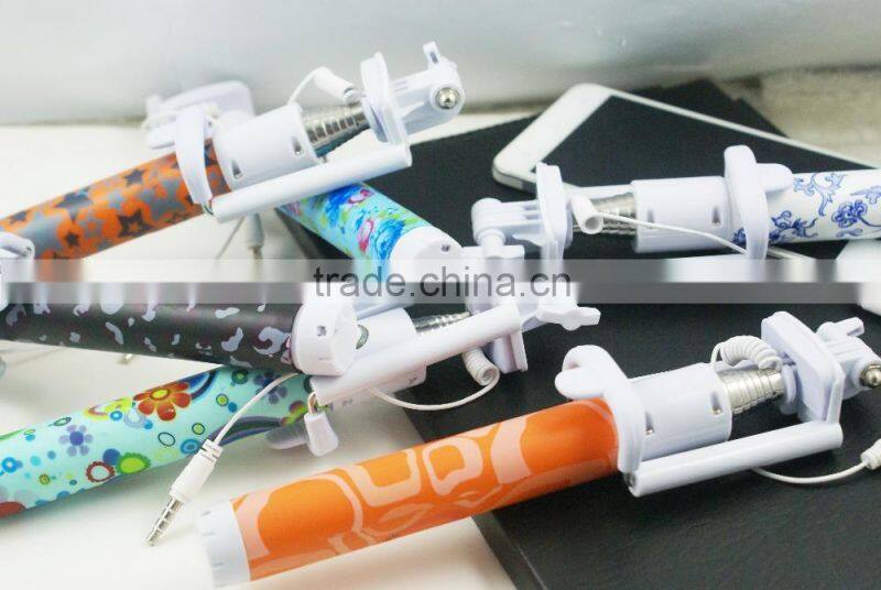 Patterned monopod, selfie stick for windows phone