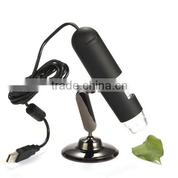 High Quality 1.3MP 400x USB Digital Microscope with stand holder and 8 LED