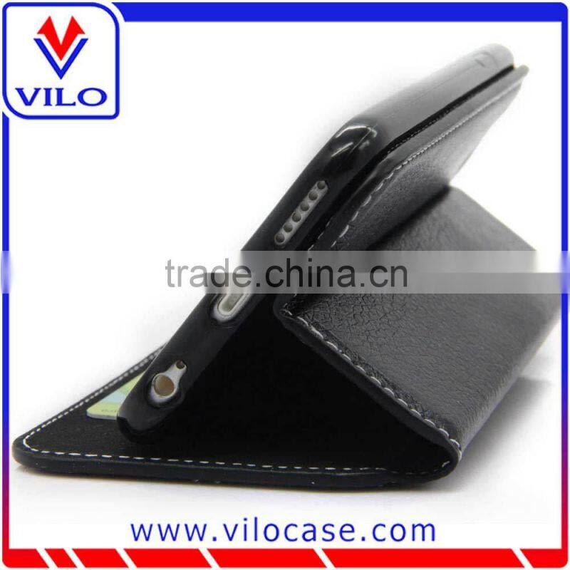 various colors combo Leather flip case for iphone 6s with card slot