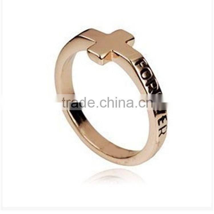 factory direct sales Forever stamped alloy full cross finger ring