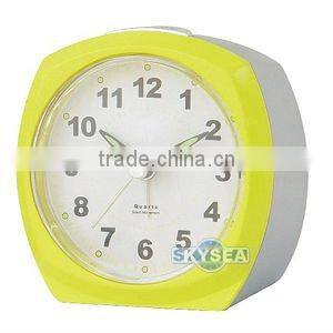 plastic oval shape table alarm clock bedside clock, candy color clock