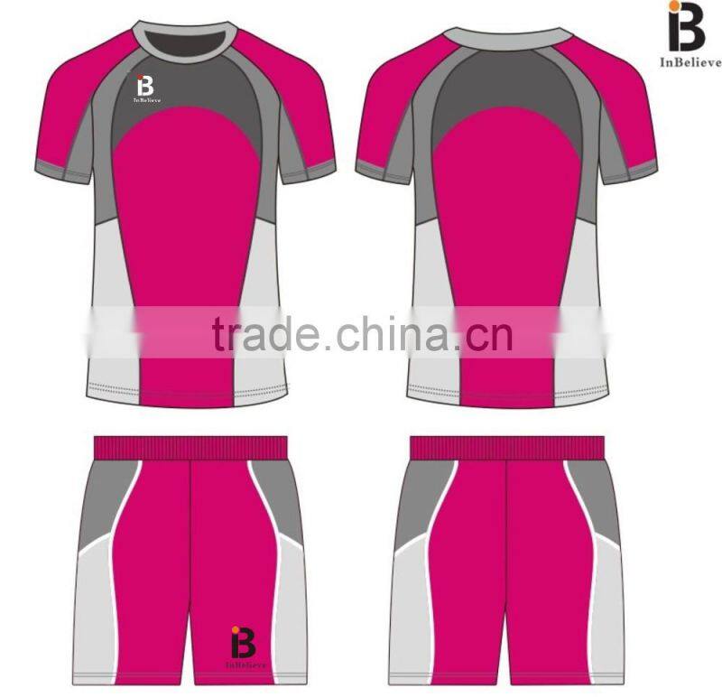 2016 new design 100% polyester interlock custom soccer jersey