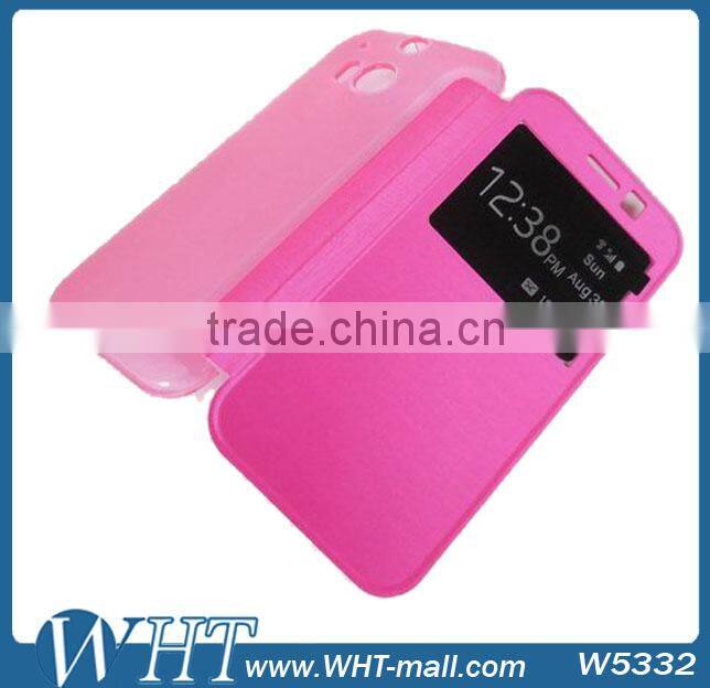 Factory Wholesale Phone Case for HTC M8 One 2 Leather Case Cover