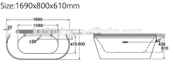 cUPC best acrylic bathtub factory,ce slim overflow acrylic bathtub,bathtub trim