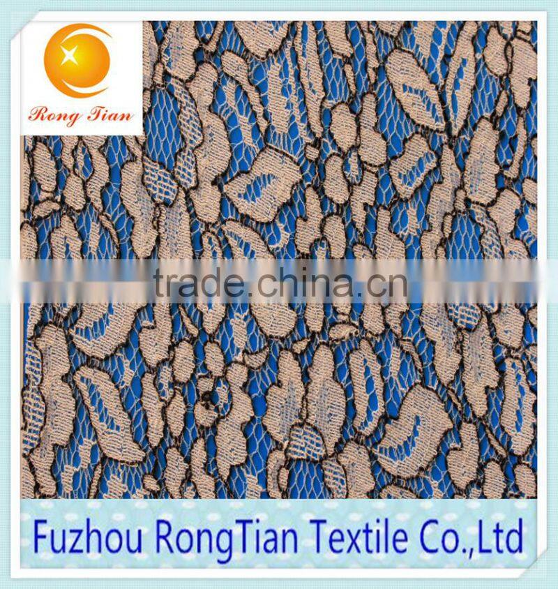 Manufacturers selling nylon double color lace fabric