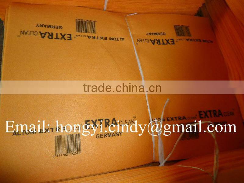 Logo printed orange super absorbent nonwoven floor cleaning wipes (nonwoven, viscose & polyester)