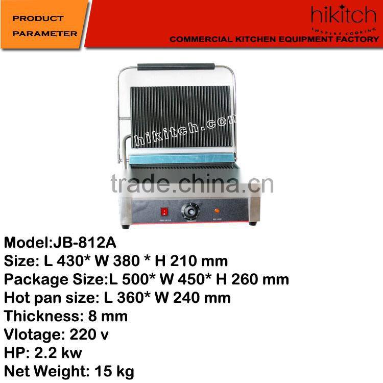 Stainless Steel Griddle Counter Top No- Stick electric panini grill in Guangzhou