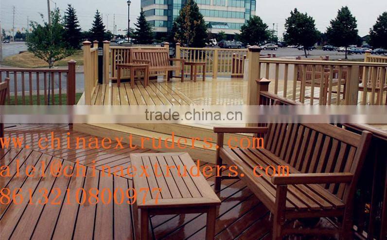 WPC(wood-plastic) deck flooring plastic extrusion machinery good quality